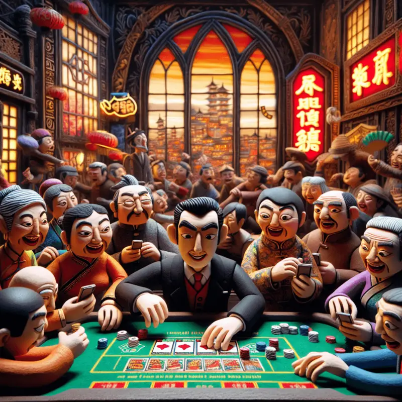 Three 3Card Poker table setup